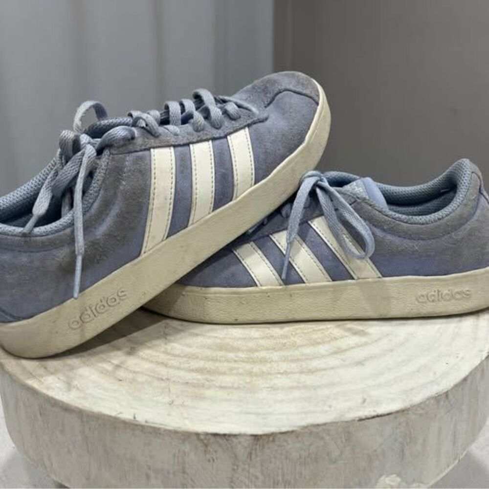 Adidas VL Court 2.0 Suede Women's/Men's Skate Shoes Blue Dawn Size 6W IF7565
